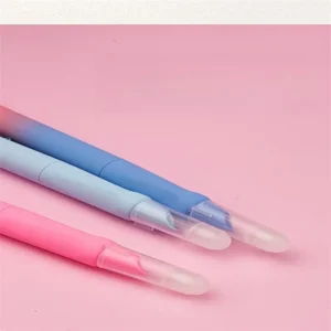 Stilou multicolor cu click penita ascunsa si radiera 4 Stilou cu click penita ascunsa si radiera3