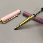 Stilou metalic cu penita iridium aurie