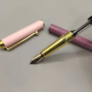 Stilou metalic cu penita aurie2
