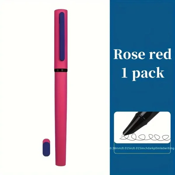 Stilou metalic roz mat cu penita ascunsa 0,38 MM FĂRĂ RADIERĂ