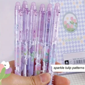 Set de 6 pixuri mov cu click si cerneala termica4
