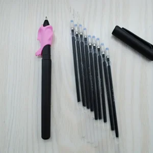 Set 2 pixuri cu 10 rezerve cerneala care dispare si 2 suporturi