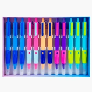 Stilou multicolor cu radiera retractabil cu penita ascunsa