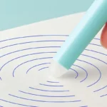 Set stilou cu radiera galben + 5 rezerve termice