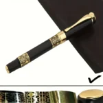 Stilou elegant gravat din metal Iimitatie lemn rosu