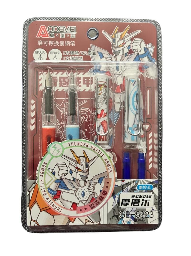 Set 2 stilouri cu penita si rezerva termica, 14 cm din plastic - imagine 5