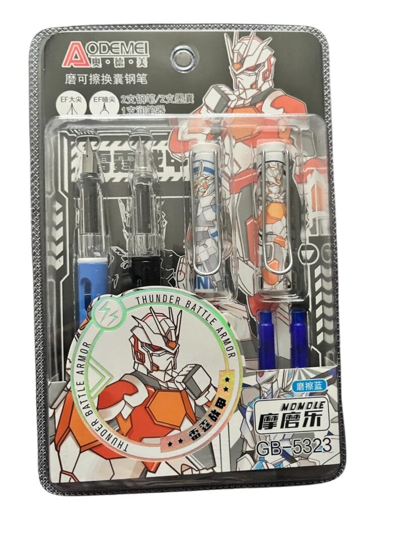 Set 2 stilouri cu penita si rezerva termica, 14 cm din plastic - imagine 3
