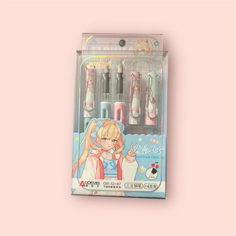 Set 3 stilouri cu penita si 4 rezerve, 14 cm plastic