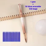 Stilou metalic roz+ 10 rezerve de Cerneală Termica