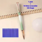 Stilou metalic roz+ 10 rezerve de Cerneală Termica