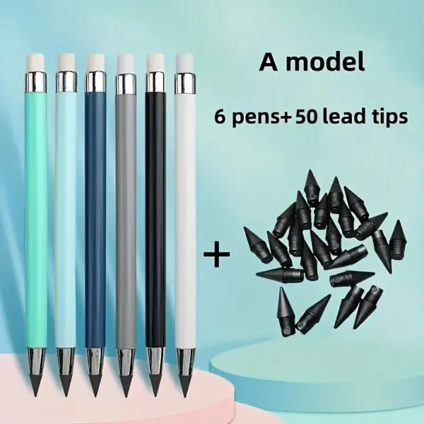 Set 6 creioane nelimitate + 50 de varfuri de graphit