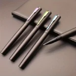 Stilou elegant negru nisip cu penita fina de 0.38 mm