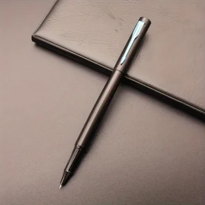 Stilou elegant negru nisip cu penita fina de 0.38 mm