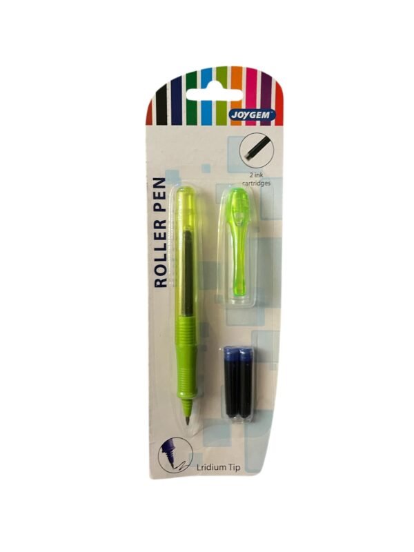 Stilou Verde JoyGem cu varf de pix si 3 rezerve