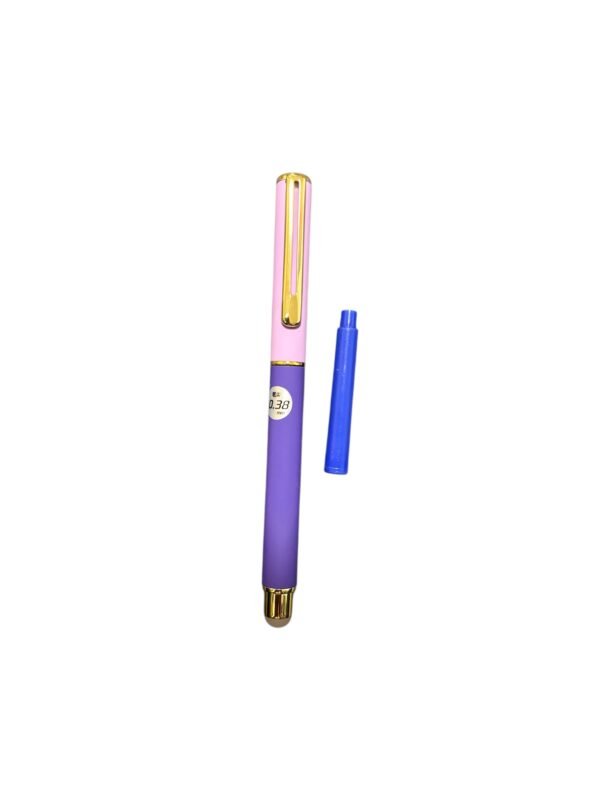 Stilou metalic multicolor cu penita 0.38mm mov