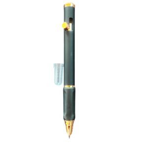 Stilou metalic negru si click cu buton