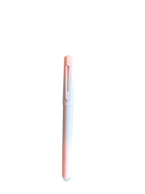 Stilou pastel lila cu radiera si rezerva termica cu capac magnetic