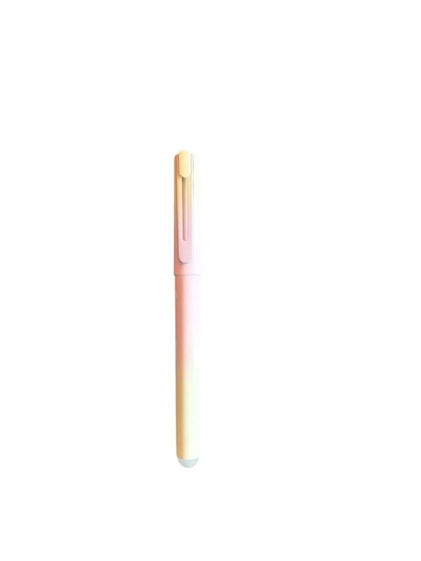 Stilou pastel rox cu radiera si rezerva termica cu capac magnetic